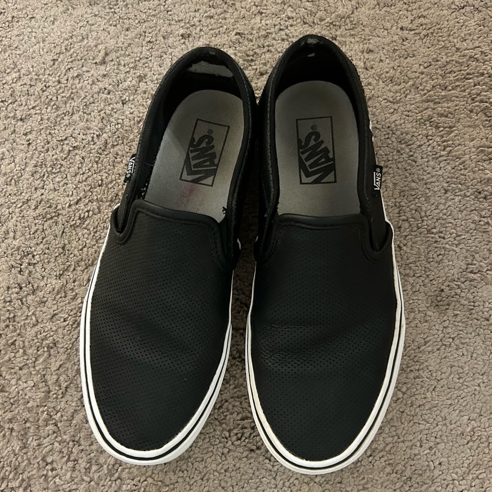 Black slip on Vans